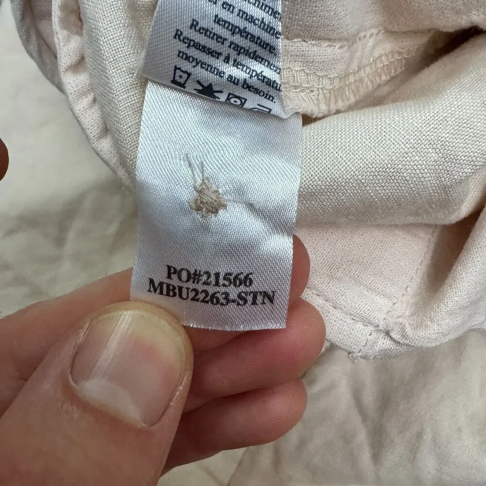 Faherty Linen Blend Chino Shorts Mens 34 Beige Flat Front Casual Summer Classic